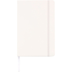 Libreta de piel sintética con cierre elástico A5 y hojas a cuadros color blanco primera vista
