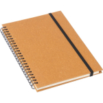 Cuaderno de piel sintética reciclada A5 con hojas a rayas cuarta vista