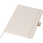 Libreta de cáñamo con banda elástica A5 y hojas a rayas cuarta vista