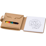 Set de colorear de cartón con lápices de colores y dibujos infantiles quinta vista