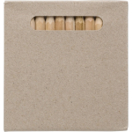 Set de lápices de madera FSC en caja de cartón con 12 colores color gris segunda vista