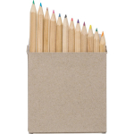 Set de lápices de madera FSC en caja de cartón con 12 colores primera vista