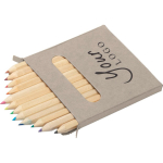 Set de lápices de madera FSC en caja de cartón con 12 colores segunda vista
