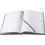 Libreta de polipiel reciclada con marcapáginas A5 y hojas a rayas segunda vista