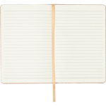 Libreta cuero sintético con aspecto de corcho A5 y hojas a rayas color marrón primera vista