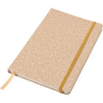 Libreta cuero sintético con aspecto de corcho A5 y hojas a rayas tercera vista