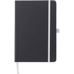 Libreta de piel sintética reciclada cierre de goma A5 hojas a rayas color blanco primera vista