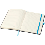 Libreta de piel sintética reciclada cierre de goma A5 hojas a rayas cuarta vista