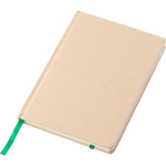 Libreta de cartón reciclado con cierre de goma A5 hojas a rayas segunda vista