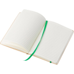 Libreta de cartón reciclado con cierre de goma A5 hojas a rayas quinta vista