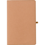 Libreta de kraft lavado con diseño flexible A5 y hojas a rayas color marrón segunda vista