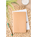 Libreta de kraft lavado con diseño flexible A5 y hojas a rayas sexta vista