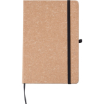 Libreta de piel sintética reciclada con marcapáginas A5 hojas a rayas segunda vista
