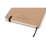 Libreta de piel sintética reciclada con marcapáginas A5 hojas a rayas quinta vista