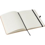 Libreta de piel sintética reciclada con marcapáginas A5 hojas a rayas sexta vista