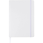 Libreta de cartón reciclado con marcapáginas A5 hojas a rayas color blanco primera vista