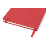 Libreta de cartón reciclado con marcapáginas A5 hojas a rayas cuarta vista