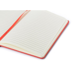 Libreta de cartón reciclado con marcapáginas A5 hojas a rayas quinta vista