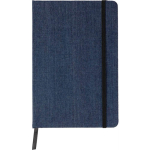 Libreta de tela vaquera con acabado casual A5 y hojas a rayas color azul primera vista