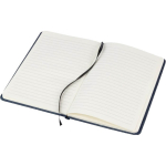 Libreta de tela vaquera con acabado casual A5 y hojas a rayas cuarta vista