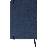Libreta de tela vaquera con acabado casual A5 y hojas a rayas sexta vista