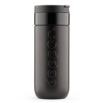 Vaso termo de acero inoxidable con mecanismo antigoteo Dopper 400ml color negro séptima vista