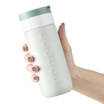 Vaso termo de acero inoxidable con mecanismo antigoteo Dopper 400ml color verde bosque segunda vista