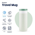 Vaso termo de acero inoxidable con mecanismo antigoteo Dopper 400ml color verde bosque quinta vista