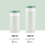 Vaso termo de acero inoxidable con mecanismo antigoteo Dopper 400ml color verde bosque séptima vista