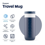 Vaso termo de acero inoxidable con mecanismo antigoteo Dopper 400ml color azul marino primera vista