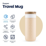 Vaso termo de acero inoxidable con mecanismo antigoteo Dopper 400ml color marrón claro cuarta vista