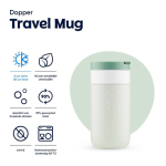 Vaso termo de viaje de acero inoxidable con tapa abatible Dopper 300ml color verde bosque primera vista