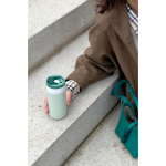 Vaso termo de viaje de acero inoxidable con tapa abatible Dopper 300ml color verde bosque segunda vista