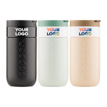 Vaso termo de viaje de acero inoxidable con tapa abatible Dopper 300ml color marrón claro tercera vista