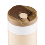 Vaso termo de viaje de acero inoxidable con tapa abatible Dopper 300ml color marrón claro cuarta vista
