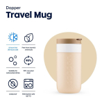 Vaso termo de viaje de acero inoxidable con tapa abatible Dopper 300ml color marrón claro octava vista