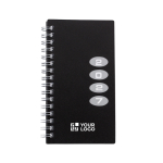 Agenda de bolsillo con vista semanal y certificación FSC® color negro vista de impresión