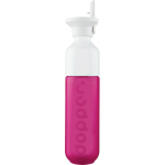 Botella de acero inoxidable con pajita Dopper Original 450ml color fucsia fluorescente primera vista