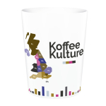 Vaso de plástico reutilizable hecho en Europa tamaño pequeño 120ml color blanco