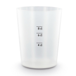 Vaso de plástico reutilizable hecho en Europa tamaño pequeño 120ml color translúcido