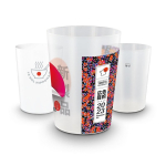 Vaso reutilizable y reciclable de plástico versión mini 220ml color translúcido