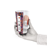 Vaso de plástico apilable con marcaje InMold tamaño pequeño 300ml color translúcido