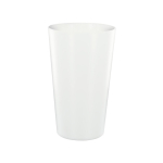 Vaso de plástico reutilizable hecho en Europa tamaño grande 600ml color blanco