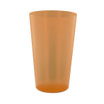 Vaso de plástico reutilizable hecho en Europa tamaño grande 600ml color naranja