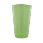 Vaso de plástico reutilizable hecho en Europa tamaño grande 600ml color verde transparente