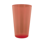 Vaso de plástico reutilizable hecho en Europa tamaño grande 600ml color rojo transparente