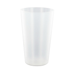 Vaso de plástico reutilizable hecho en Europa tamaño grande 600ml color translúcido