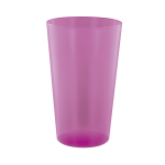 Vaso de plástico reutilizable hecho en Europa tamaño grande 600ml color rosa transparente