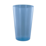Vaso de plástico reutilizable hecho en Europa tamaño grande 600ml color azul cian