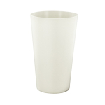 Vaso de origen mineral y vegetal hecho en Europa tamaño mediano 300ml color blanco roto